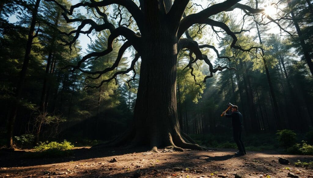 Baum fällen ohne Genehmigung